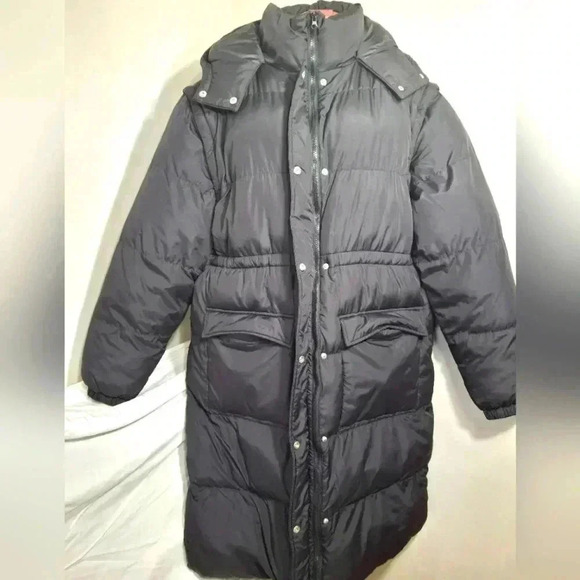 Justfab giant winter coat size XL zip off sleeves - Picture 5 of 6